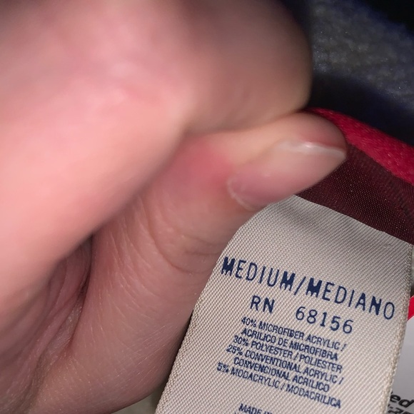 Vintage argyle fuzzy cropped cream jacket 90s collar full zip classic Y2K M boho - Picture 3 of 3